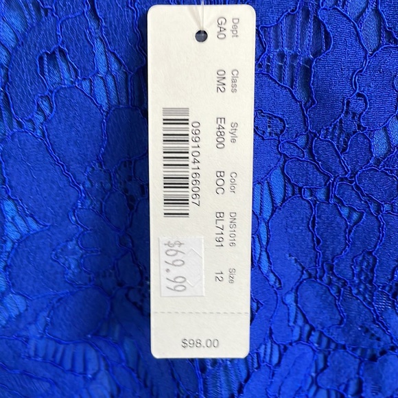 J.Crew Blue Lace Cami with thin Spaghetti Straps Size 12 - Picture 3 of 9